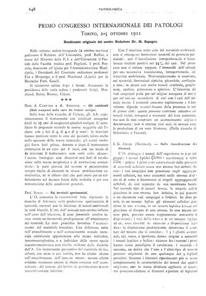 Pathologica rivista quindicinale