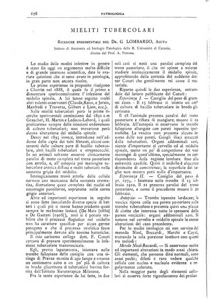 Pathologica rivista quindicinale