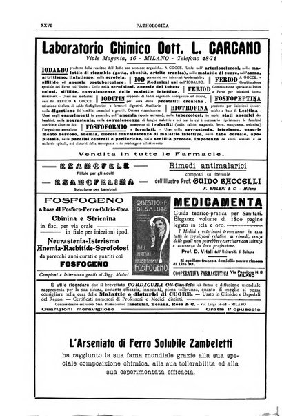 Pathologica rivista quindicinale