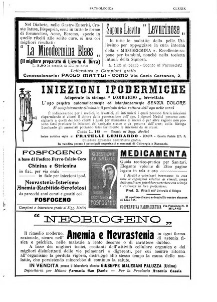 Pathologica rivista quindicinale