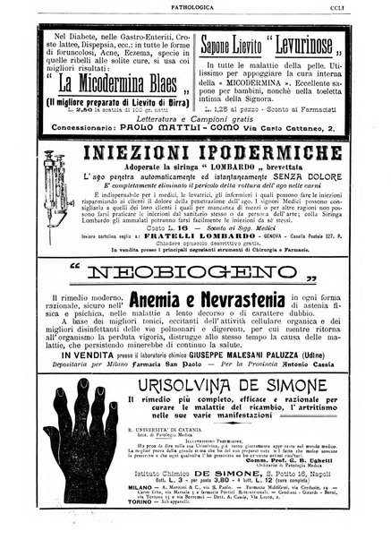 Pathologica rivista quindicinale