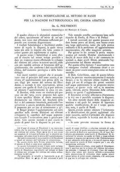 Pathologica rivista quindicinale