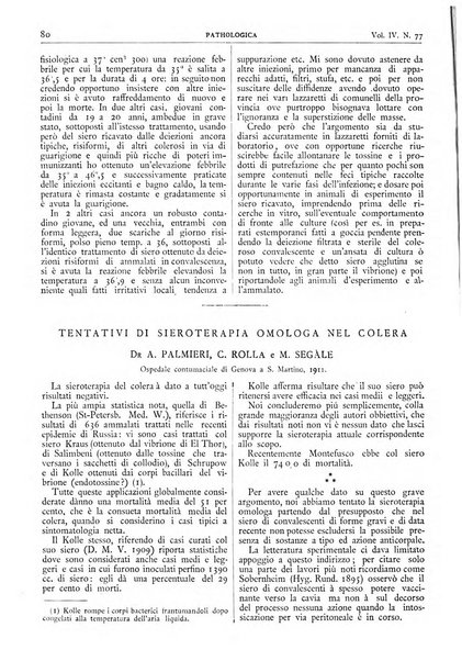 Pathologica rivista quindicinale