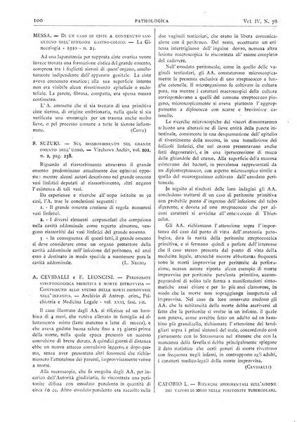 Pathologica rivista quindicinale