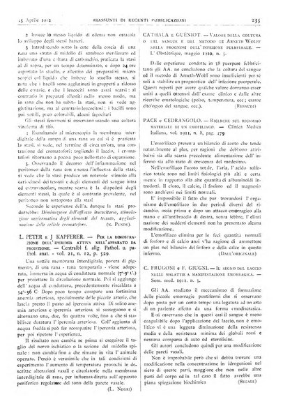 Pathologica rivista quindicinale