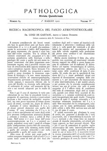 Pathologica rivista quindicinale