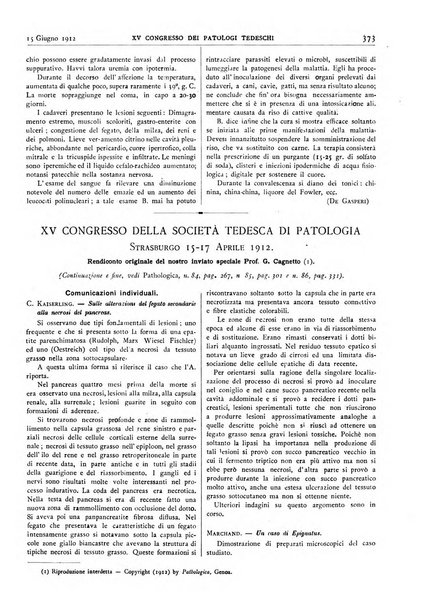 Pathologica rivista quindicinale