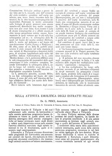 Pathologica rivista quindicinale