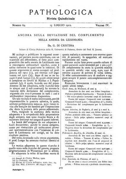 Pathologica rivista quindicinale