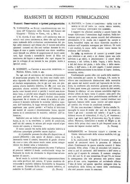 Pathologica rivista quindicinale