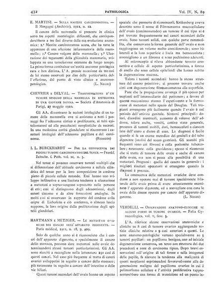 Pathologica rivista quindicinale