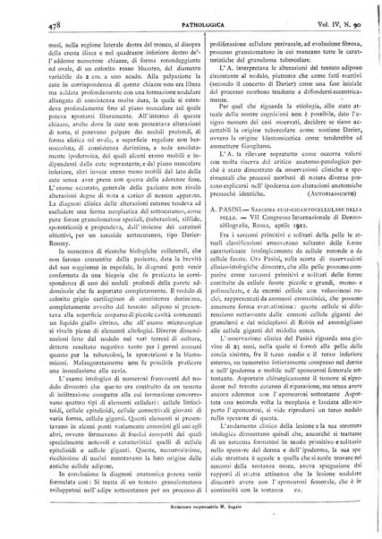 Pathologica rivista quindicinale