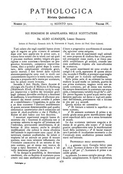 Pathologica rivista quindicinale