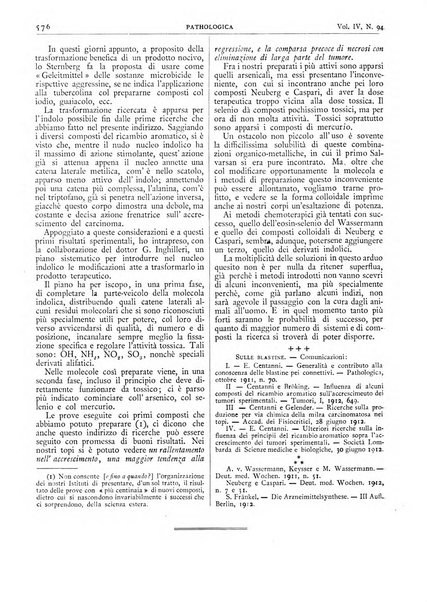 Pathologica rivista quindicinale