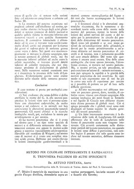 Pathologica rivista quindicinale