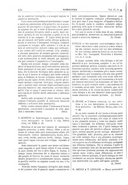 Pathologica rivista quindicinale