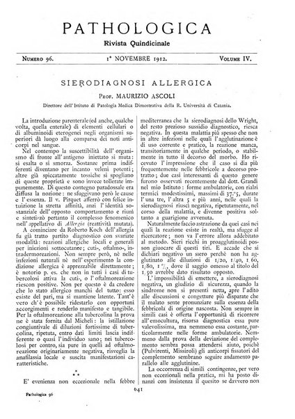 Pathologica rivista quindicinale