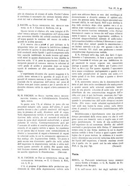 Pathologica rivista quindicinale