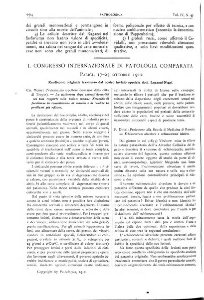 Pathologica rivista quindicinale