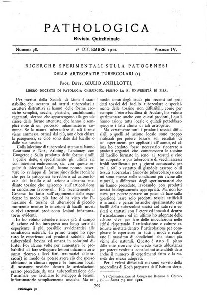 Pathologica rivista quindicinale