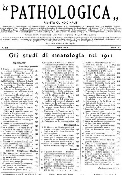 Pathologica rivista quindicinale