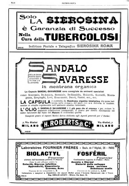 Pathologica rivista quindicinale