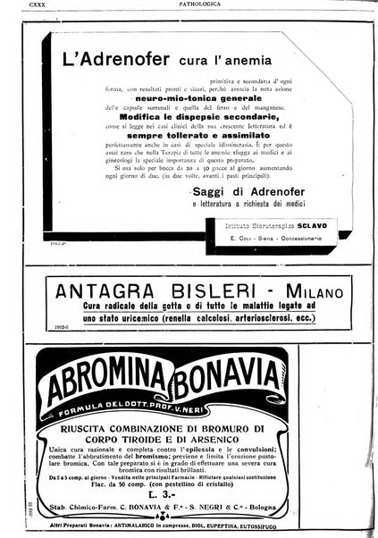 Pathologica rivista quindicinale