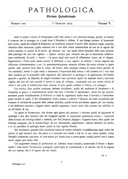 Pathologica rivista quindicinale