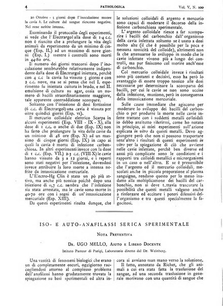 Pathologica rivista quindicinale