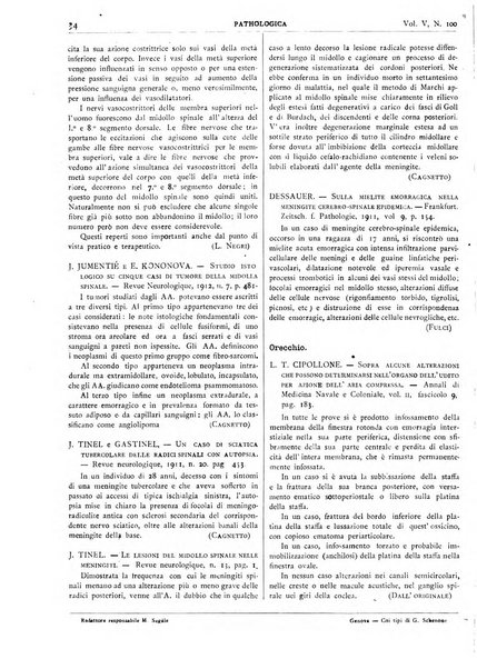 Pathologica rivista quindicinale