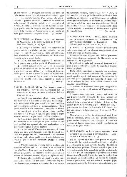 Pathologica rivista quindicinale