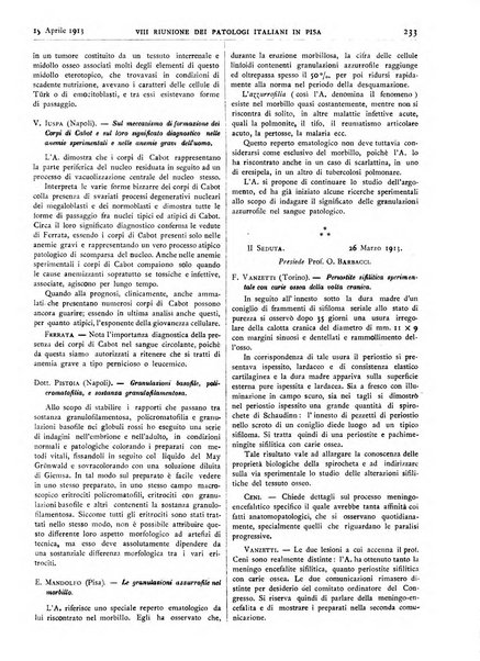 Pathologica rivista quindicinale