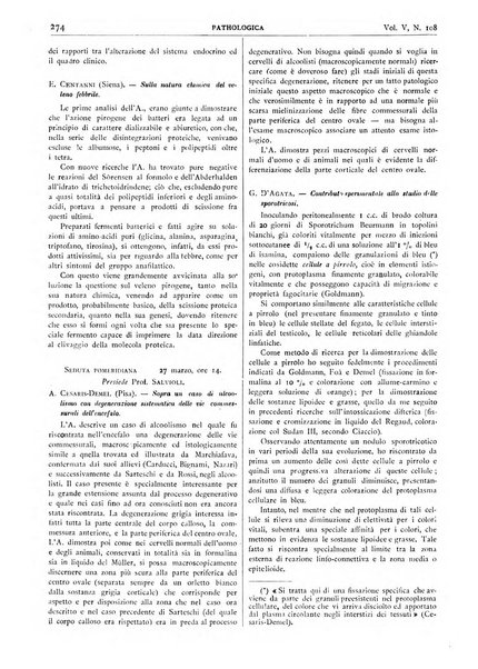 Pathologica rivista quindicinale