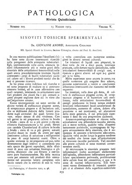 Pathologica rivista quindicinale