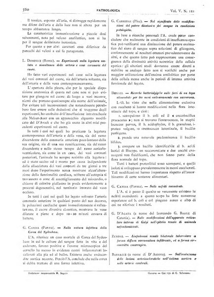 Pathologica rivista quindicinale