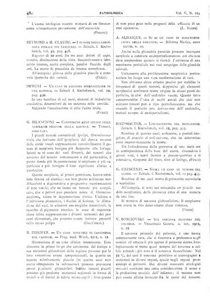 Pathologica rivista quindicinale