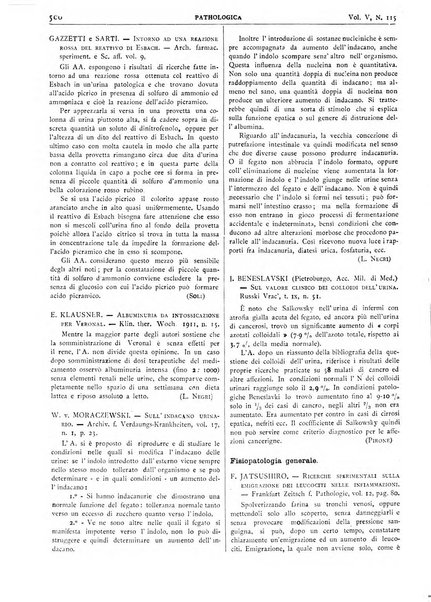 Pathologica rivista quindicinale