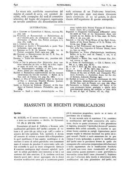 Pathologica rivista quindicinale