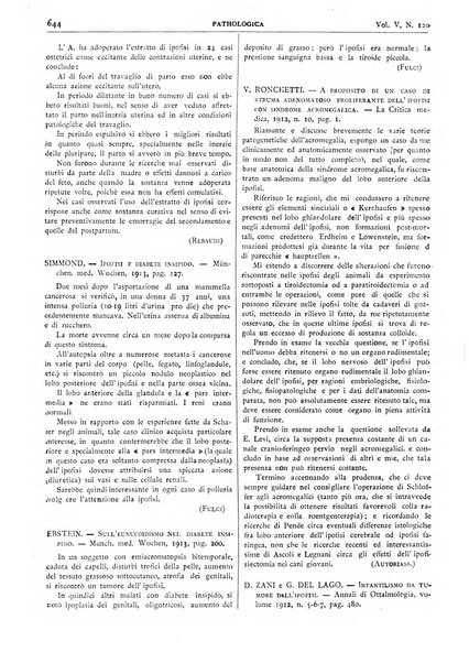 Pathologica rivista quindicinale