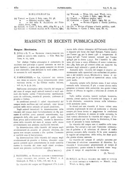 Pathologica rivista quindicinale