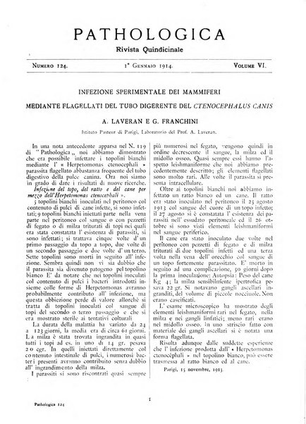 Pathologica rivista quindicinale