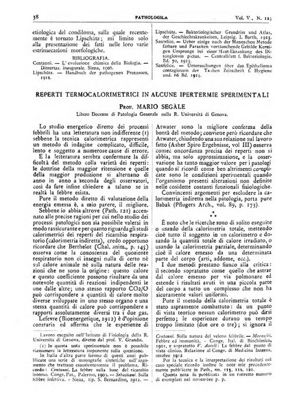 Pathologica rivista quindicinale