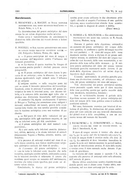 Pathologica rivista quindicinale