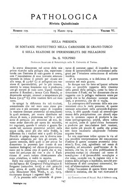 Pathologica rivista quindicinale