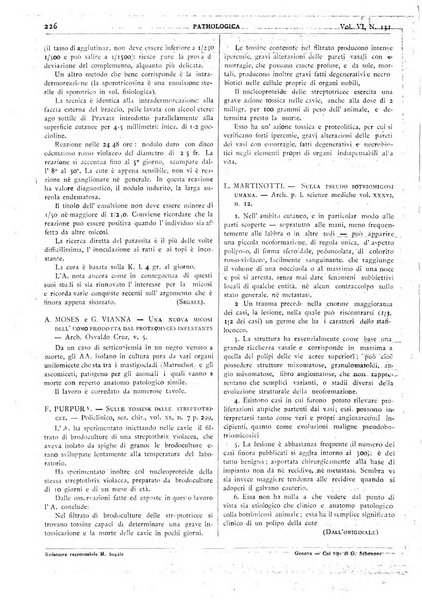 Pathologica rivista quindicinale