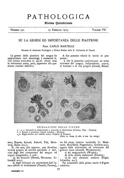 Pathologica rivista quindicinale