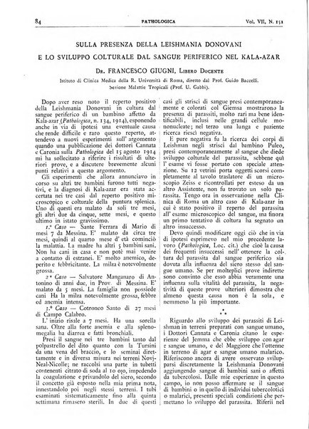 Pathologica rivista quindicinale