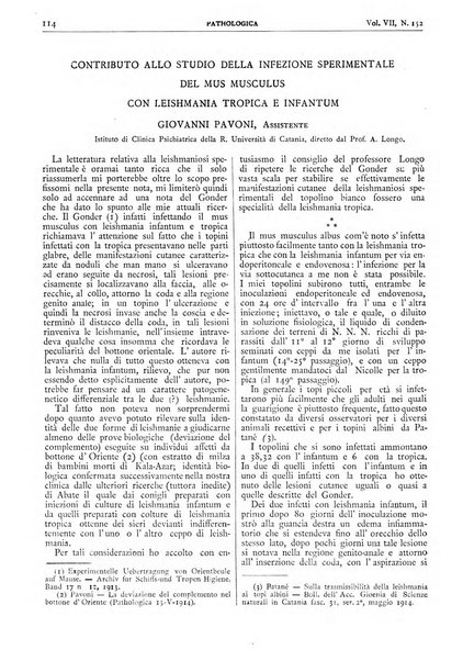 Pathologica rivista quindicinale