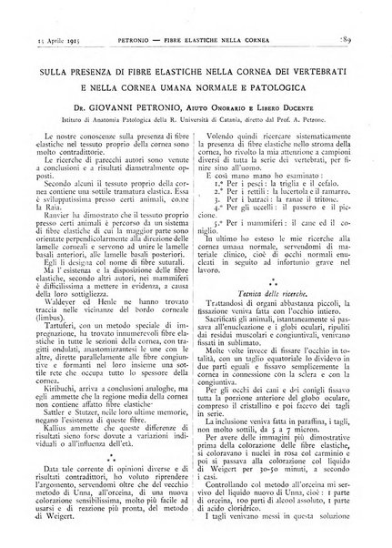 Pathologica rivista quindicinale