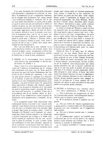 Pathologica rivista quindicinale